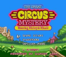 Great Circus Mystery with Mickey Title Screen